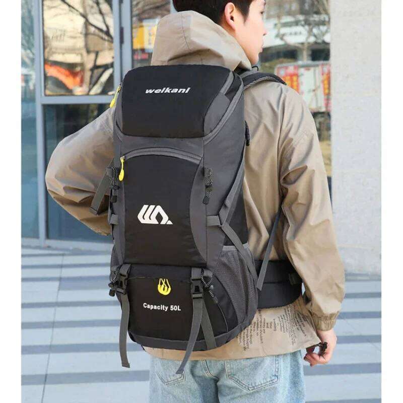 2025 New Outdoor Sports Backpack Mountaineering Large Capacity 50L Men And Women Hiking Camping Travel Shoulder Bag