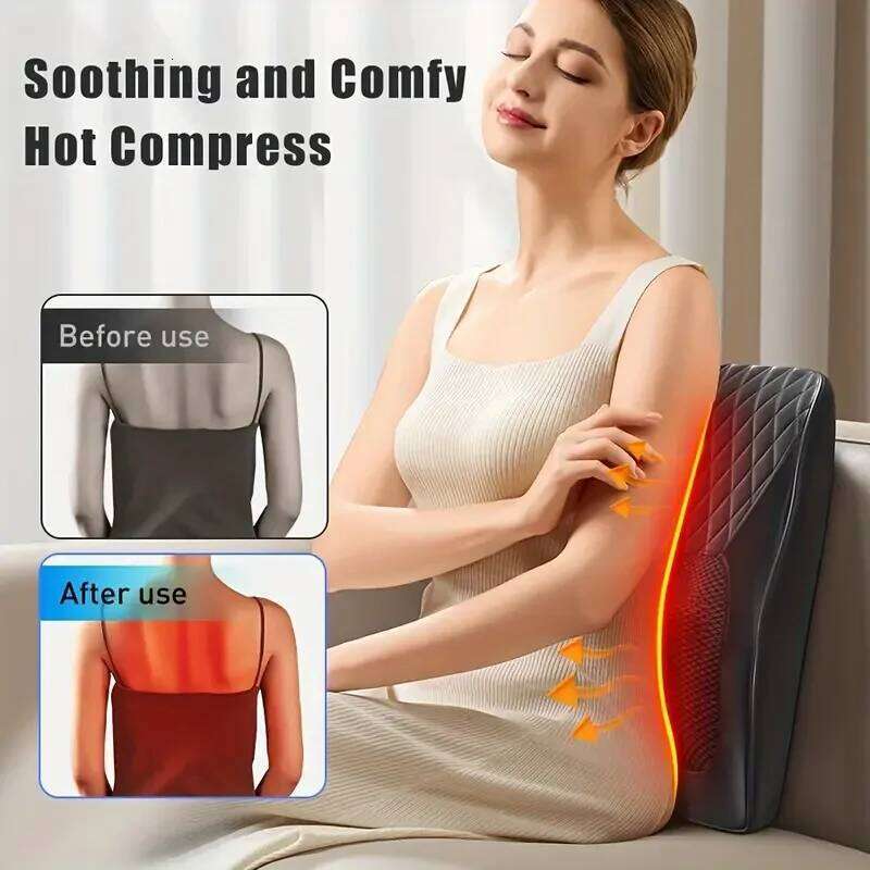 1Pc Neck Massage Pillow Cushion Heating Electric Cervical Multifunctional Body Massager Waist Back Shoulder Shiatsu Kneaded