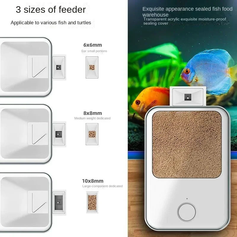 Automatic Aquarium Fish Tank Feeder Timing/Wifi Wireless Smart Phone App Intelligent Ser Voice Remote Control Fish Feeding 250624