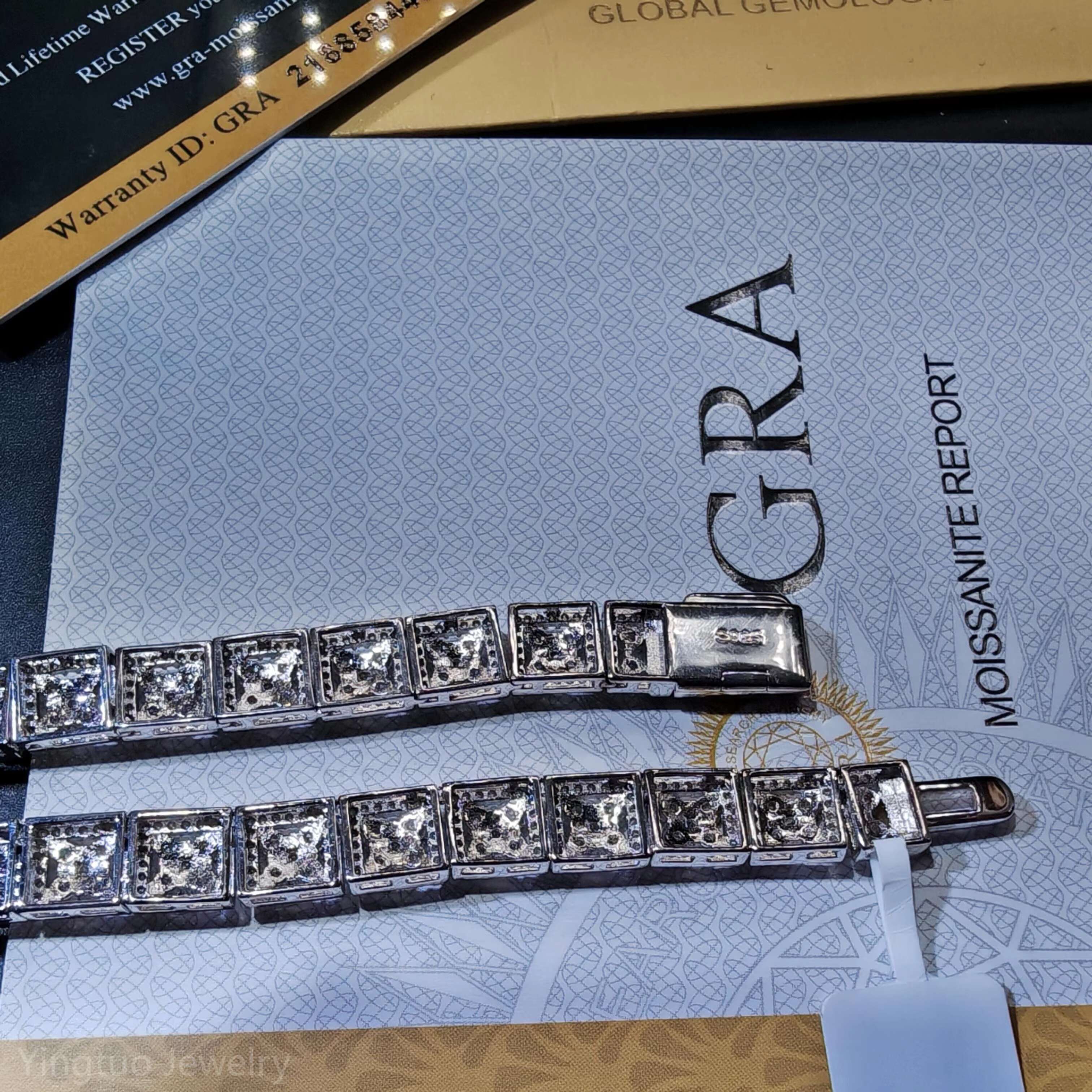 Hot Selling Hip Hop Iced Out Fine Jewelry S925 Silver Vvs Moissanite Tennis Chain Necklace Bracelet
