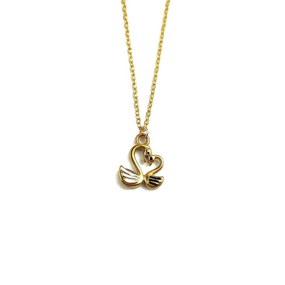 New SWAn badge fashion stainlESS steel pendant enamel necklace exquisite Valentines Day gift Z250614