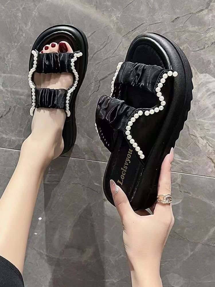 Ddmysports Versatile Thick Soled For Women Summer Outdoor New Fashion Fairy Style Roman Soft Beach Sandals With Height Increase Outdoor Shoes