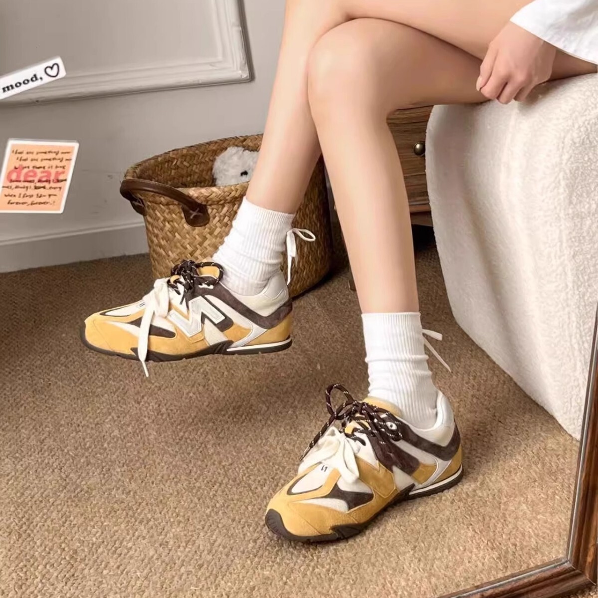 Ddmysports Dexun Women Spring New Mesh Breathable Sports Casual Flat Versatile Agan Shoes Outdoor Shoes