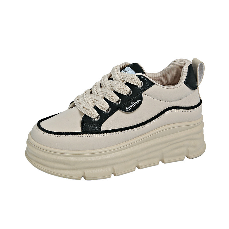 Ddmysports Thick Soled White Sneakers For Women Spring New Ins Style Female Students Casual Sports Versatile Board Shoes Street Shooting Cy Outdoor Sh