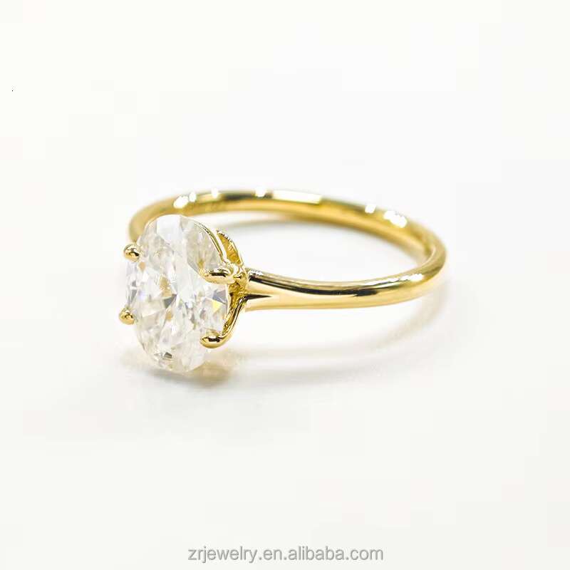 14K Pure Gold 1ct 2ct Vvs D Synthetic Diamond Solitaire Engagement Rings IGI Certified Diamond Lab Grown Diamond Ring