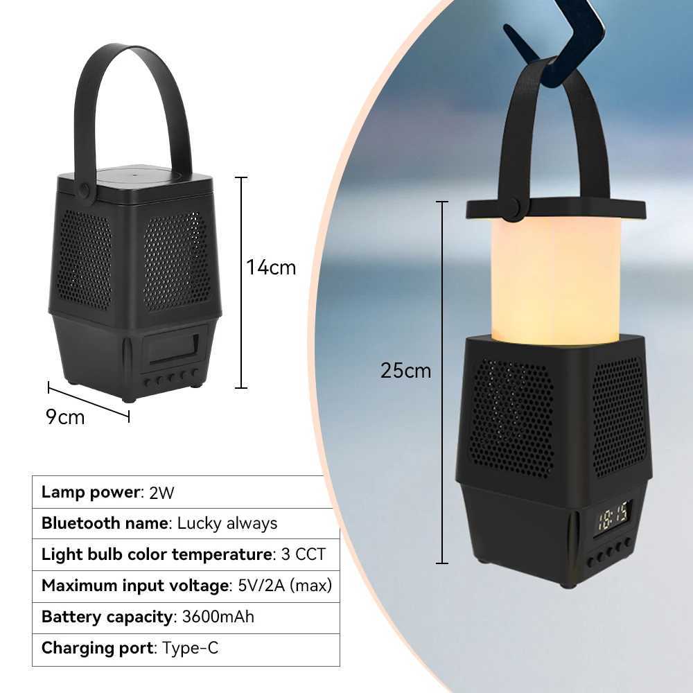 LED Camping Light USB Charging Portable Tent Lamp Multi-functional Portable Lamp For Travel Camping With Speaker W250613