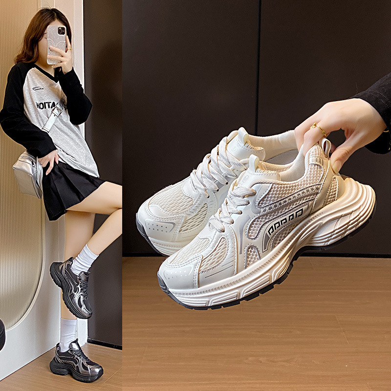 Ddmysports Ins Korean Version New Dad For Women Spring Student Sports Running Casual Shoes Thick Sole Height Increasing Zl Outdoor Shoes