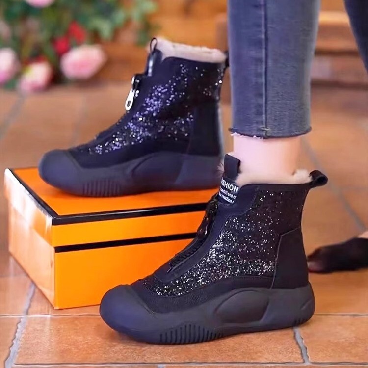 Ddmysports Versatile Thickened Fleece Snow For Women New Autumn Winter Short Boots Cotton Shoes Outdoor Shoes