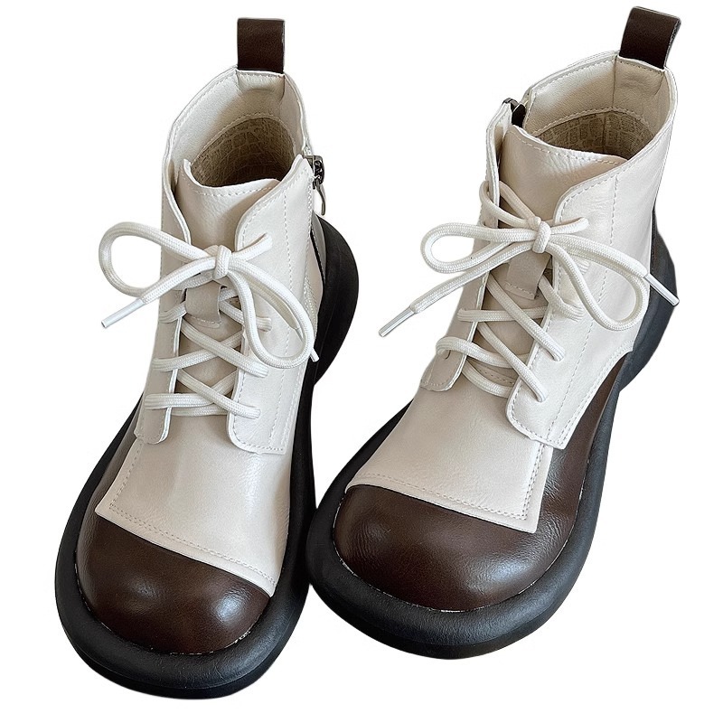 Ddmysports Martin For Women Autumn Winter New Student Versatile Sweet Cool Chunky Shoes Thick Sole British Style Short Boots Outdoor Shoes