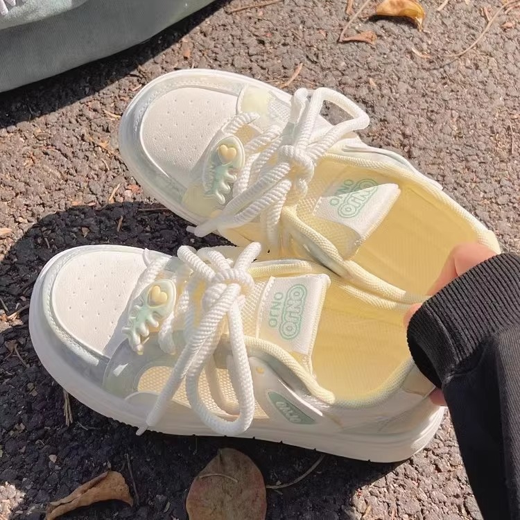 Ddmysports Summer Women S White Sneakers New Breathable Mesh Versatile Niche Bread Thick Sole Sports Board Shoes Outdoor Shoes