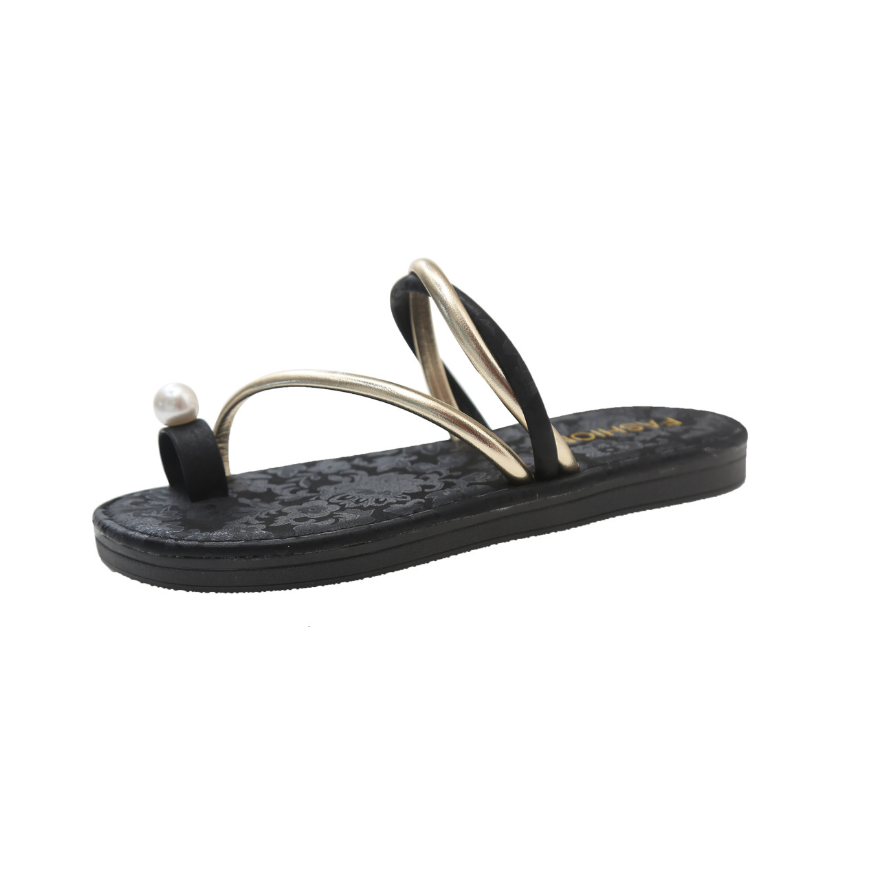 Ddmyoutdoor New Style Flat Slippers For Women Outdoor High End Summer French Toe Post Sandals Niche Beach Fashion Casual Outdoor Shoes