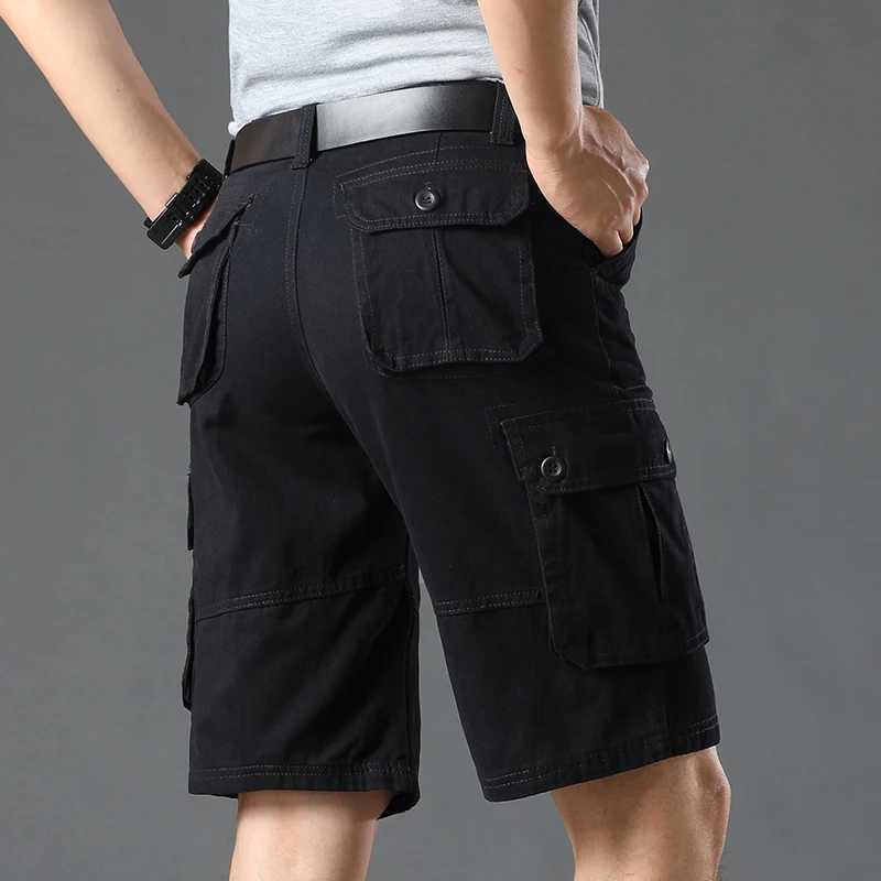 Summer Mens Cotton Cargo Shorts Men Fashion Multi Pockets Military Short Men Outdoor Army Casual Joggers Short Male Plus Size 44 W250614