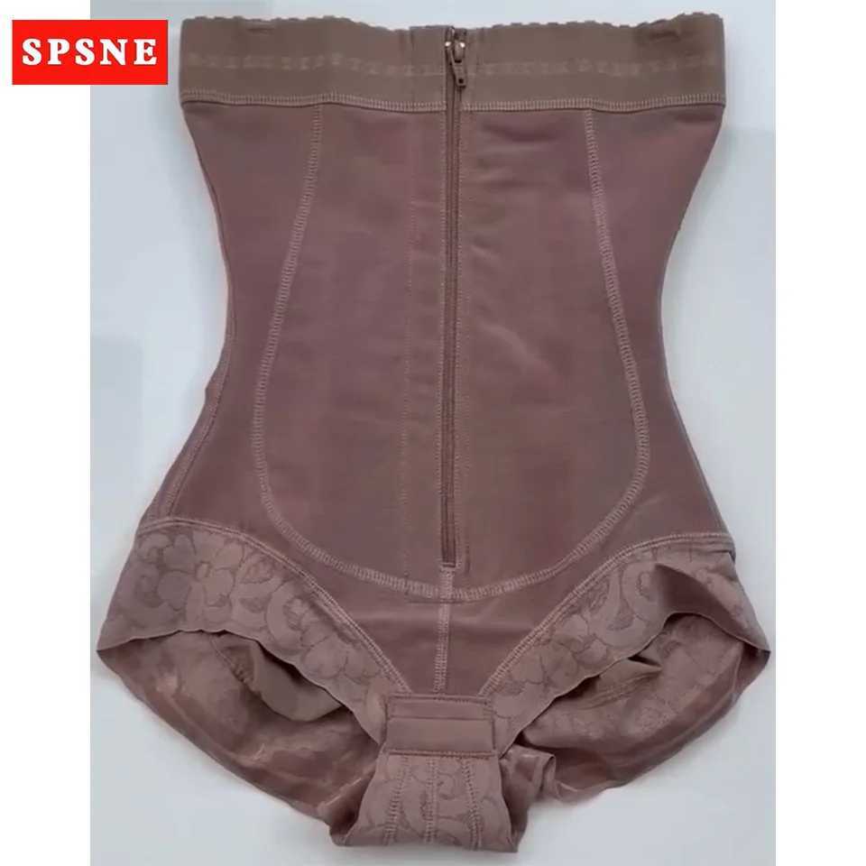 Fajas Colombianas Abdominal Control Slimming Body Shaper Bodysuit With Zipper Butt Lifter Flat Belly Waist Training Shapewear XJ250614