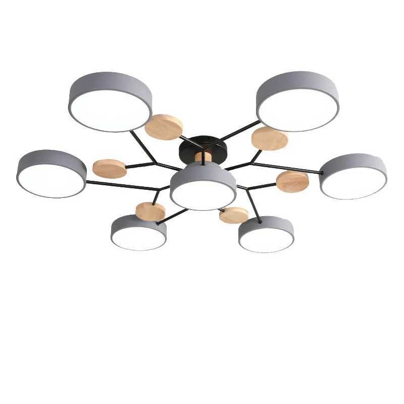 Lamp in the Living Room Household Macaron Hall Ceiling Lamp Bedroom Light Log Restaurant Lamps Nordic simplicity Ceiling LightXJ2500613
