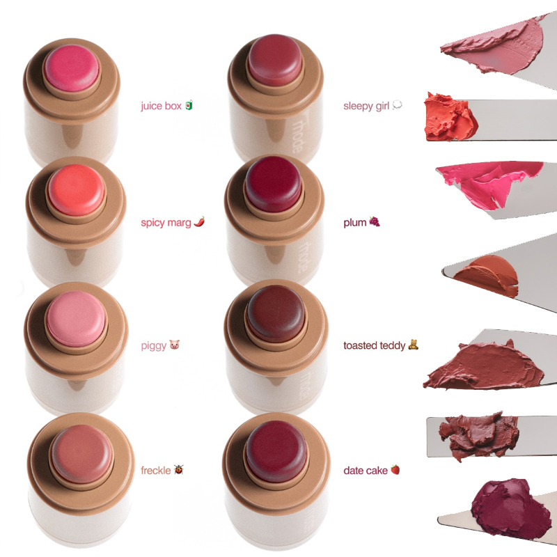 Rhode Blush date cake Makeup Toast New Cheek Blush Cream Blusher Stick Lip Gloss Phone Case For iPhone INS SALTY TAN Raspberry Espresso Lipstick
