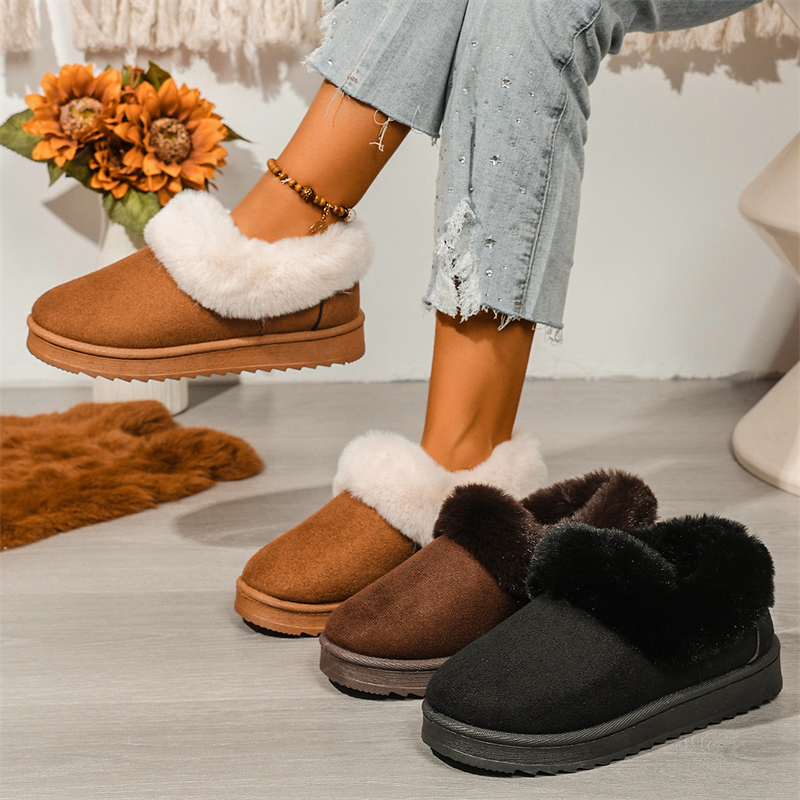 slides Designer Sandals Slides Hot Free Shipping Slippers For Woman Winter Indoor Outdoor Wear Warm Vintage Snow Boots Black Brown Coffee Plush