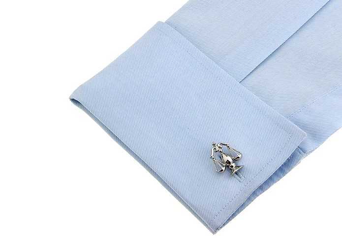 Judge Design Gavel Cufflinks For Men Quality Copper Material Silver Color Cuff Links Wholesale Retail XJ250614