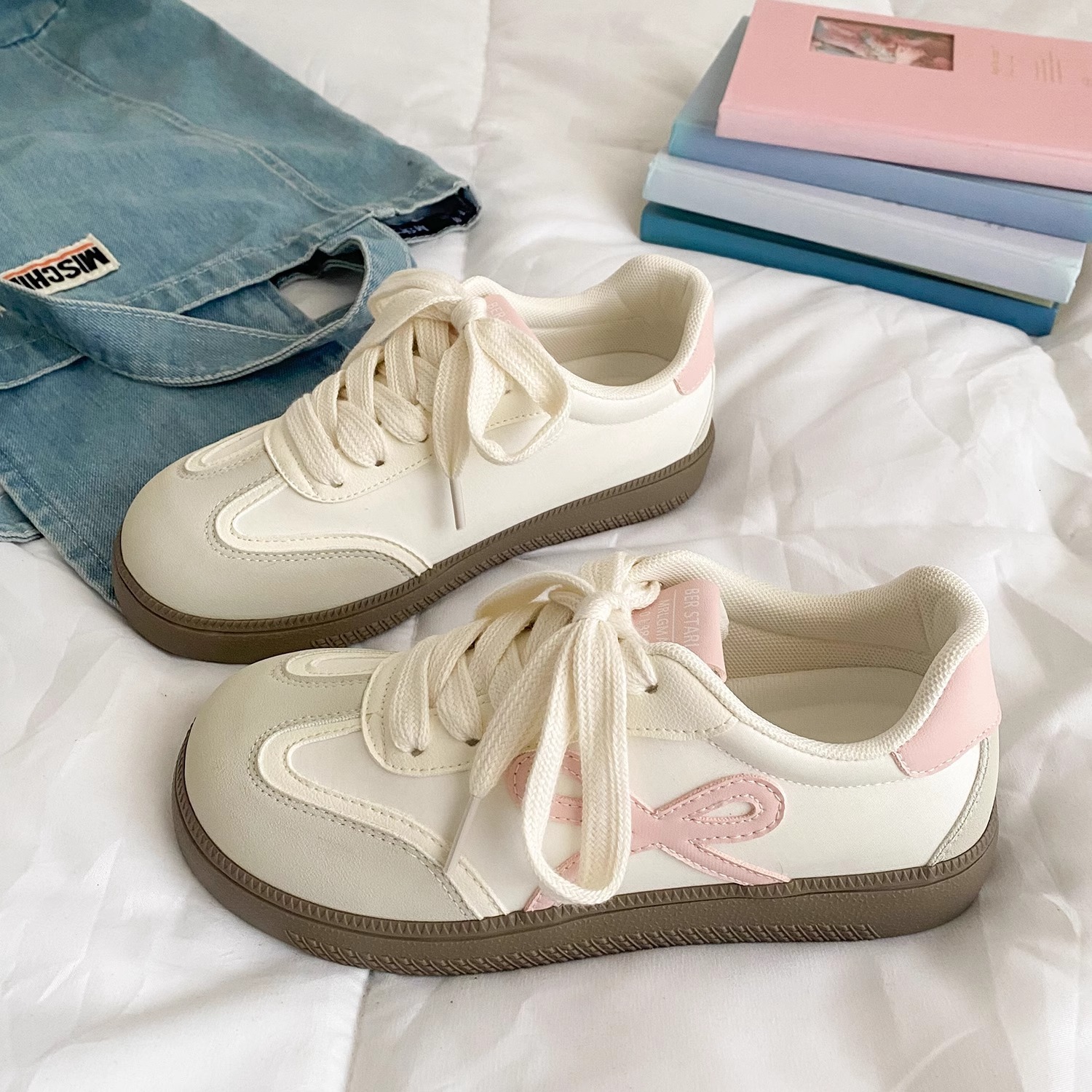 Ddmysports Thick Soled German Training For Women Spring Summer New Versatile White Student Casual Sports Agan Shoes Outdoor Shoes