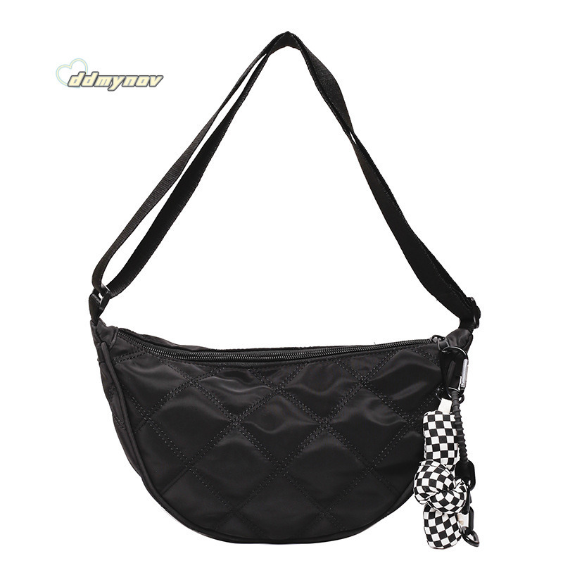 High-End for Women Large Capacity 2025 Spring Summer New Trendy Fashion Niche Quilted Shoulder Crossbody Dumpling Bag ddmynov