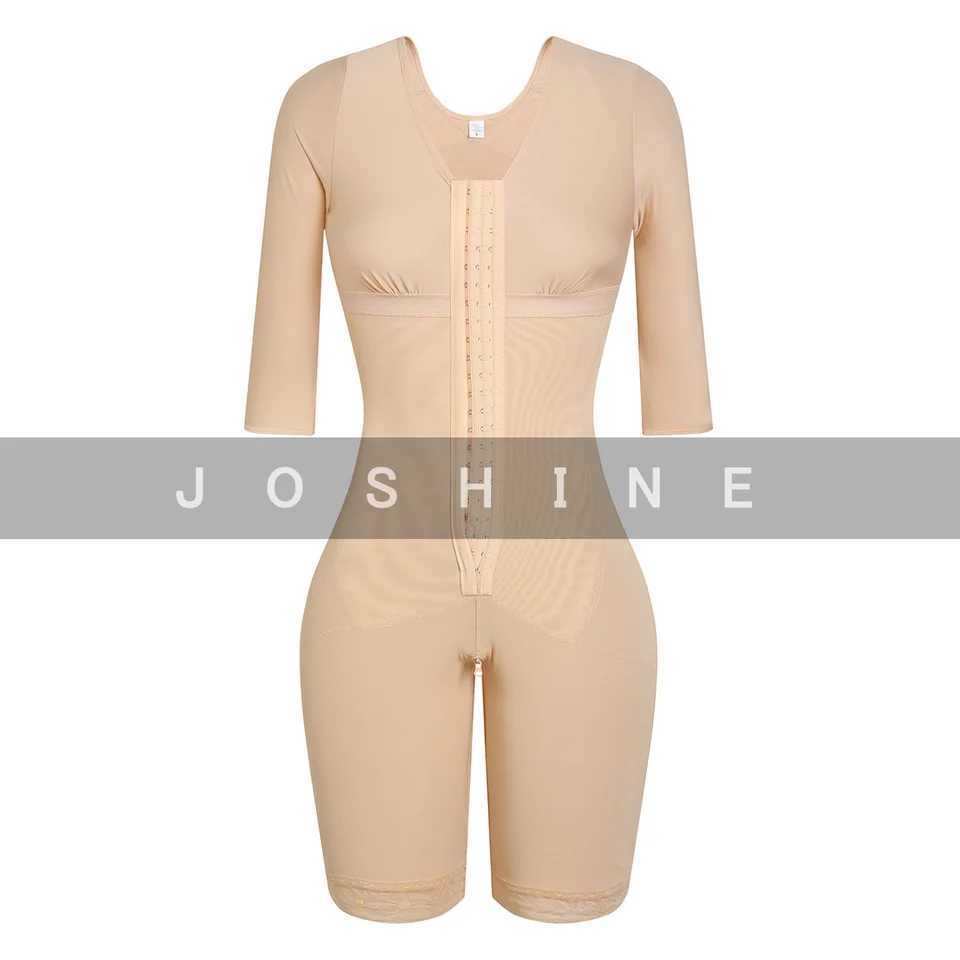 Shapewear jumpsuit with short sleeves Fajas Colombianas Tummy Control Butt Lifter Body Shaper Postpartum Girdle Waist XJ250614