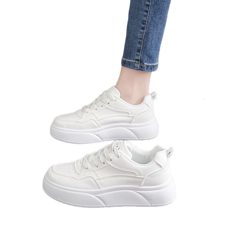 Ddmysports Platform White For Women New Summer Thick Sole Height Increasing Versatile Casual Sports Lightweight Breathable Sneakers Outdoor Shoes