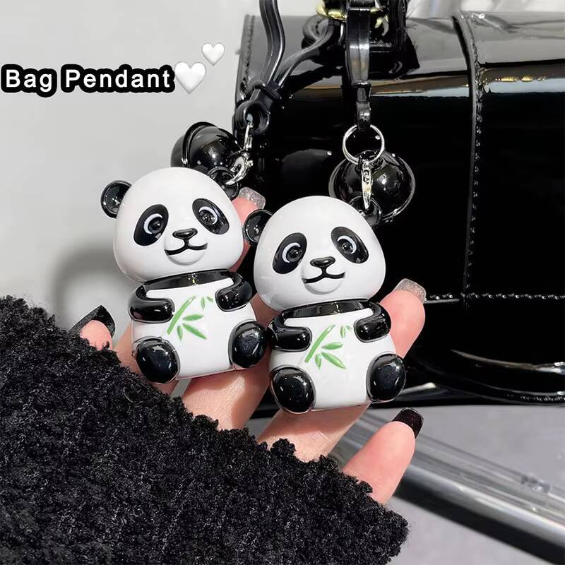 Cute Panda Keychain Velvet Matte lip Mud Grey Red Brown Pink Not Easy Fade Lips Tint Nude Lipsticks Dupes Korean Makeup Cosmetic happy