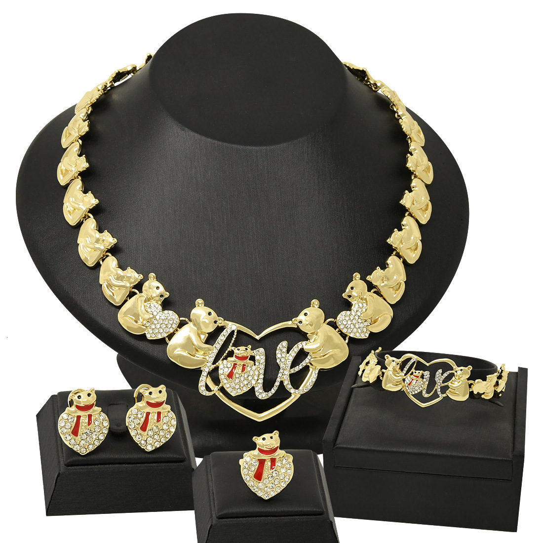 Yuminglai Heart Jewelry Hugs and Kisses Jewelry XOXO Jewelry African Fashion Jewelry for Women FHK10242 241106