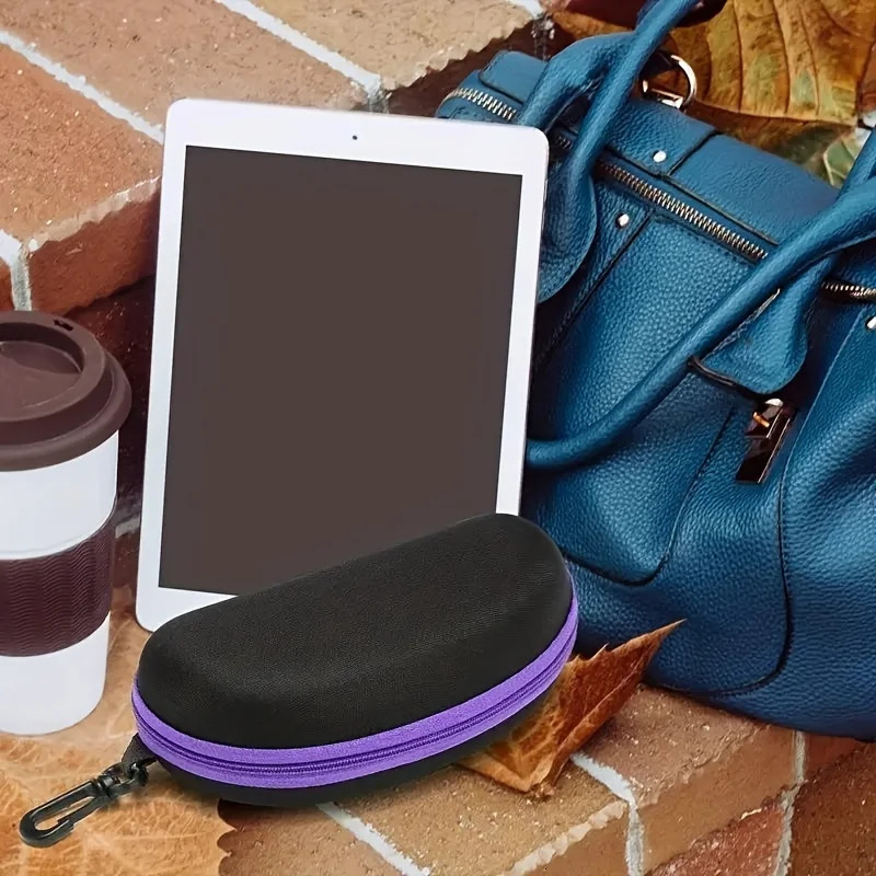 3 sunglasses cases portable and durable protective glasses bag zipper with hook suitable for outdoor travel 250610