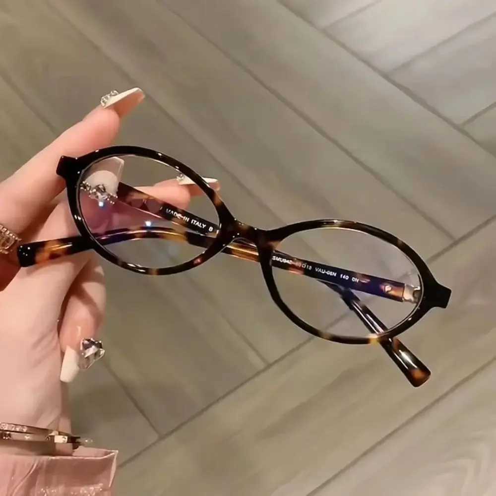 Y2K Retro Oval Frame Glasses for Women Sweet Cool Eyewear Trend Reading Computer Anti Blue Light Eyeglasses Z250614