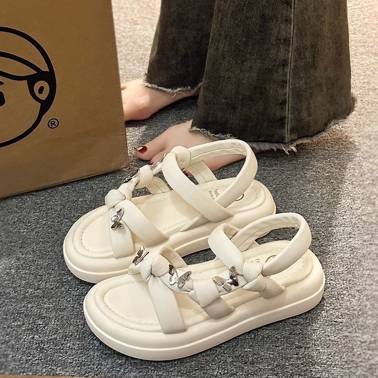 Ddmysports Versatile Comfortable French For Women Summer Fairy Style With Dress Butterfly Fashion Roman Beach Sandals Outdoor Shoes