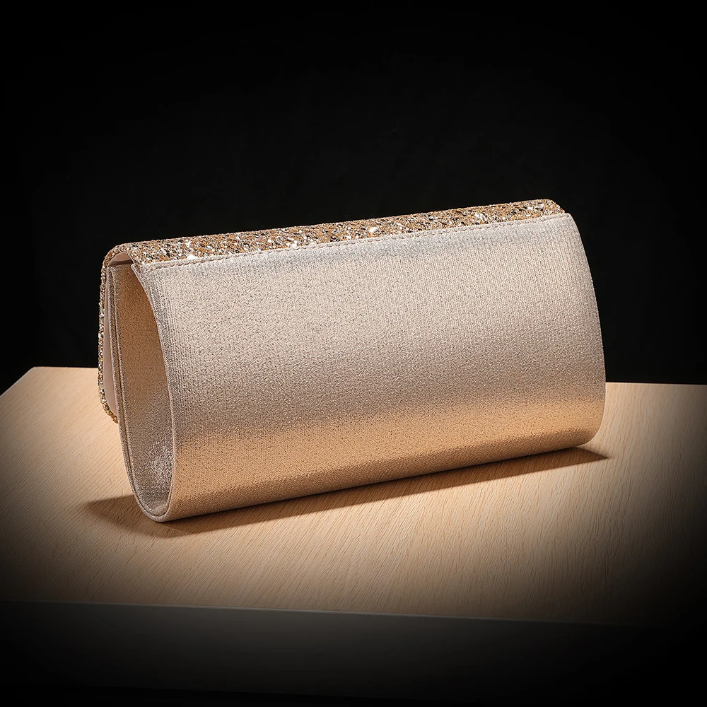 Purple Glitter Clutch Bag with Long Chain Strap Sparkling Evening Purse for Gala Dinner Red Carpet and Luxury Gatherings 250614