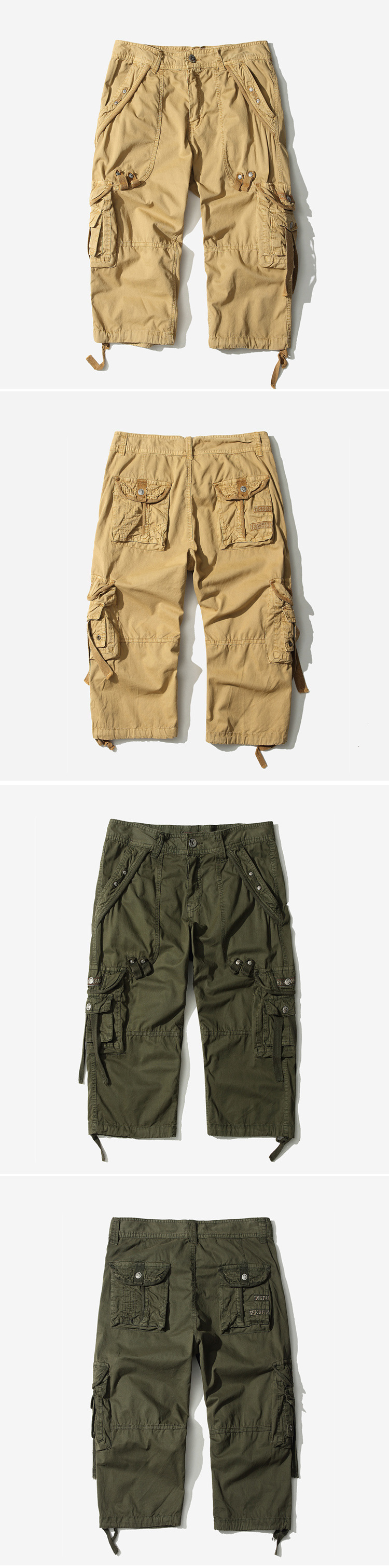 designer jeans 2025 new summer workwear 7-inch pants, multi-pocket large-sized loose men's shorts, workwear shorts, outdoor military pants