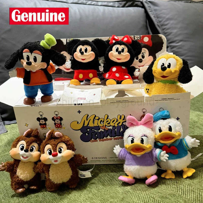 Disney 100% Genuine Disney Spot Mickey Family Cute Together Series Blind Box Pendant Handmade Doll Toy Collection Gift Mystery Box W250701