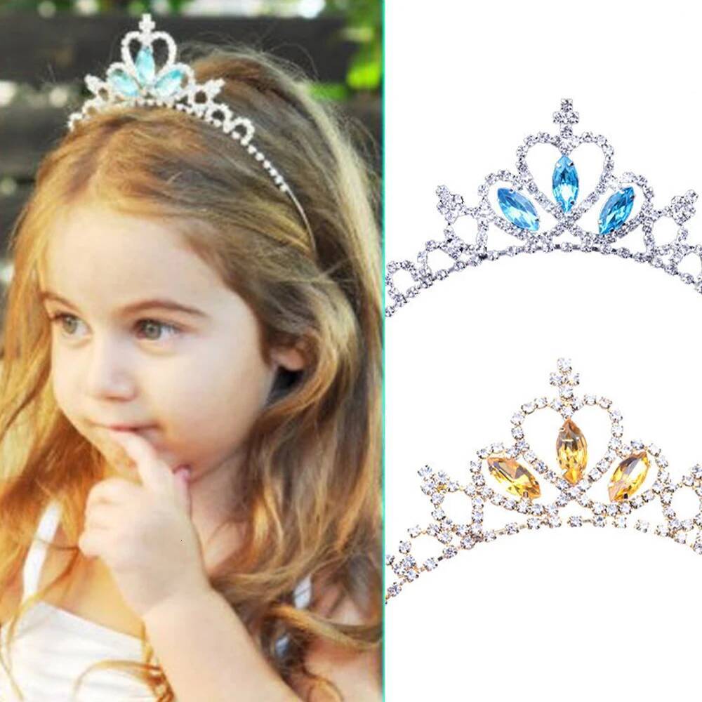 StoneFans Rhinestone Princess Headband for Girls Birthday Accessories Bridal Crystal Crown Tiara Wedding Hair Jewelry