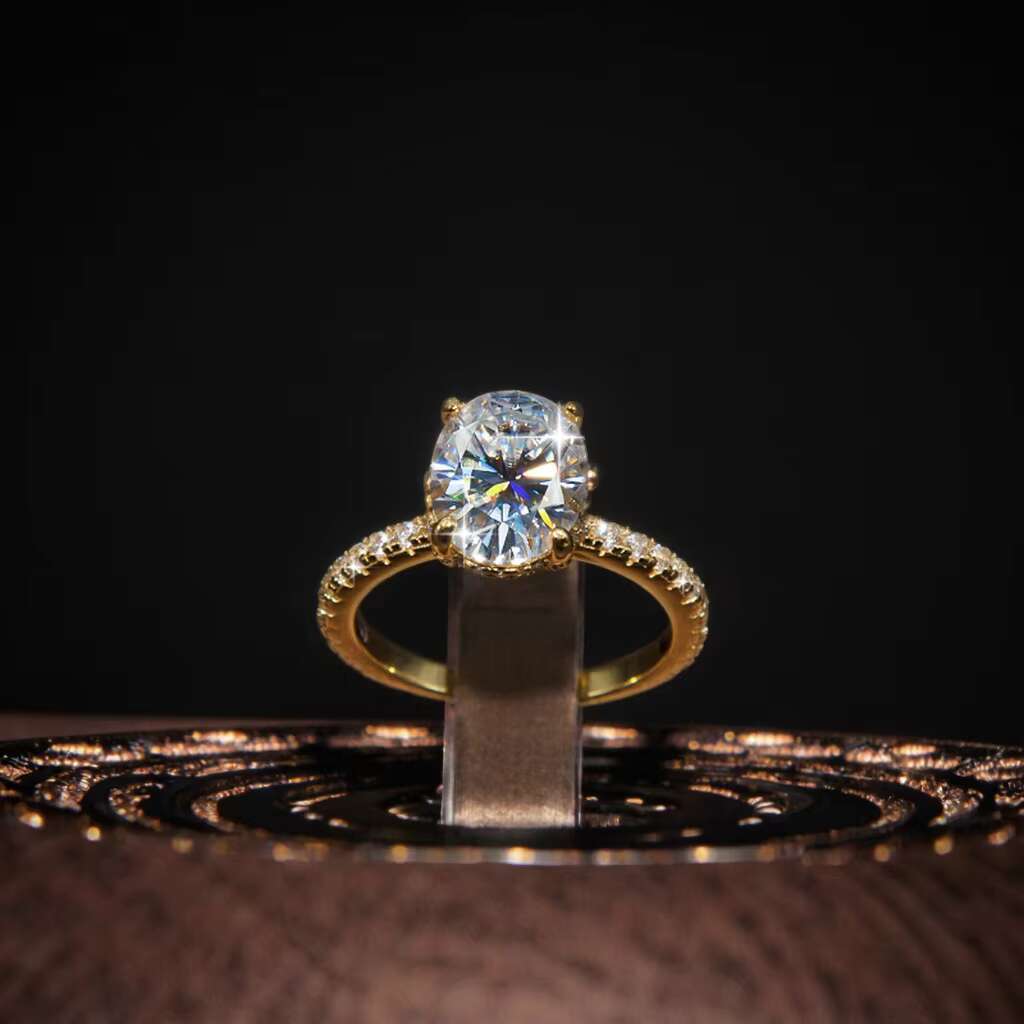 Telula 3CT Mossanite Jewelry VVS Moissanite Solitaire14K 18K Plating Moissanite Diamond Engagement Wedding Gold Ring