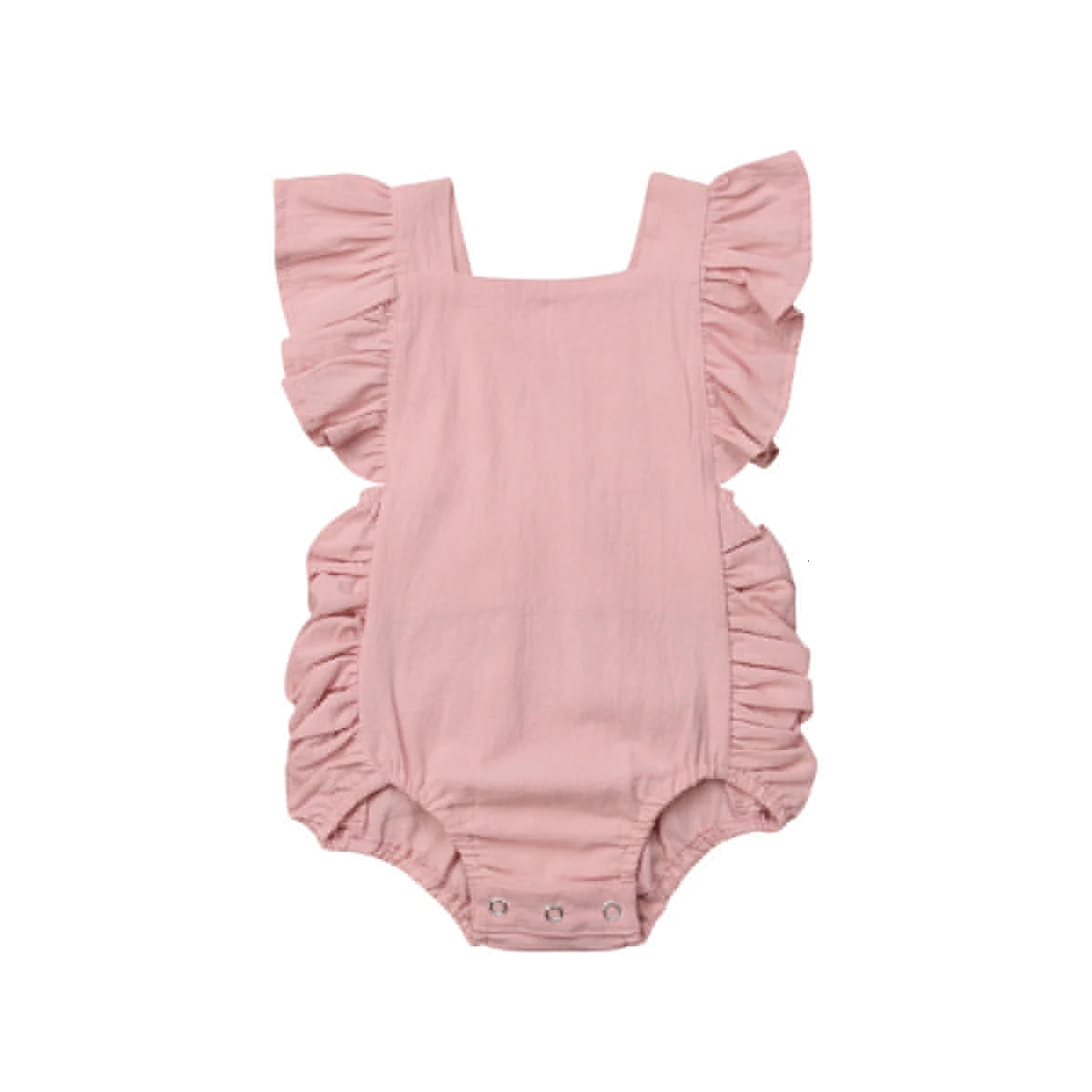 Citgeett Summer born Baby Girl Bodysuit Ruffle Sleeveless Cute Solid Jumpsuit 4 Colors rUFFLE solid Fashion Outfits Sunsuit 250614