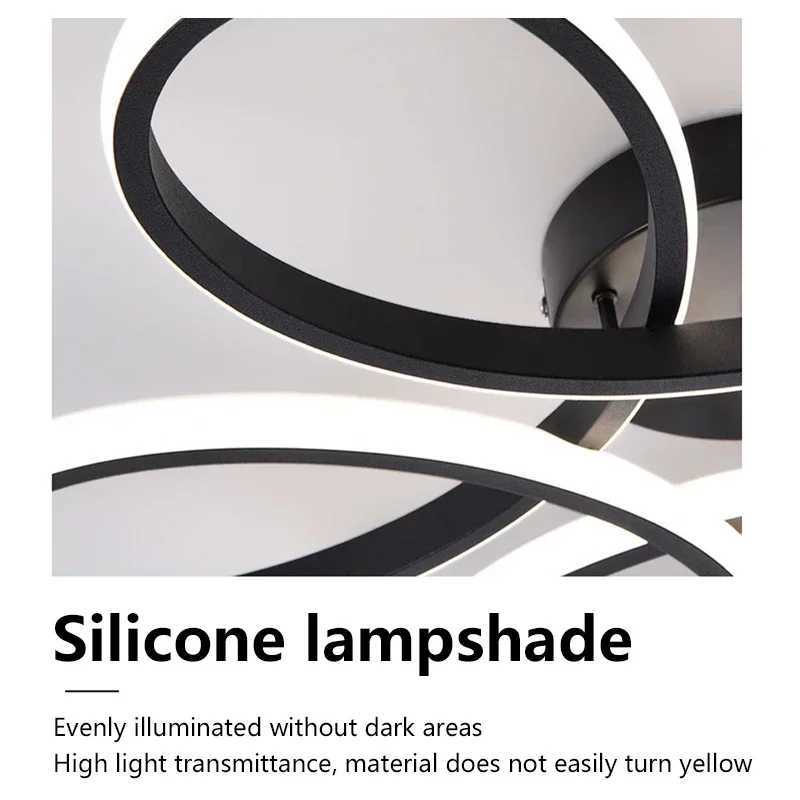 Modern LED Ceiling Lamp Aluminum 30/60CM Black/White Flower Light For Bedroom Living Room Study Hotel Home Lighting Fixtures XJ2500613