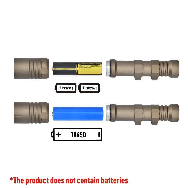 Tactical PLHV2 High Power Flashlight 1300Lumen Scout Light Metal Outdoor Lighting Hunting Airsoft Accessories Weapon LampXJ250613