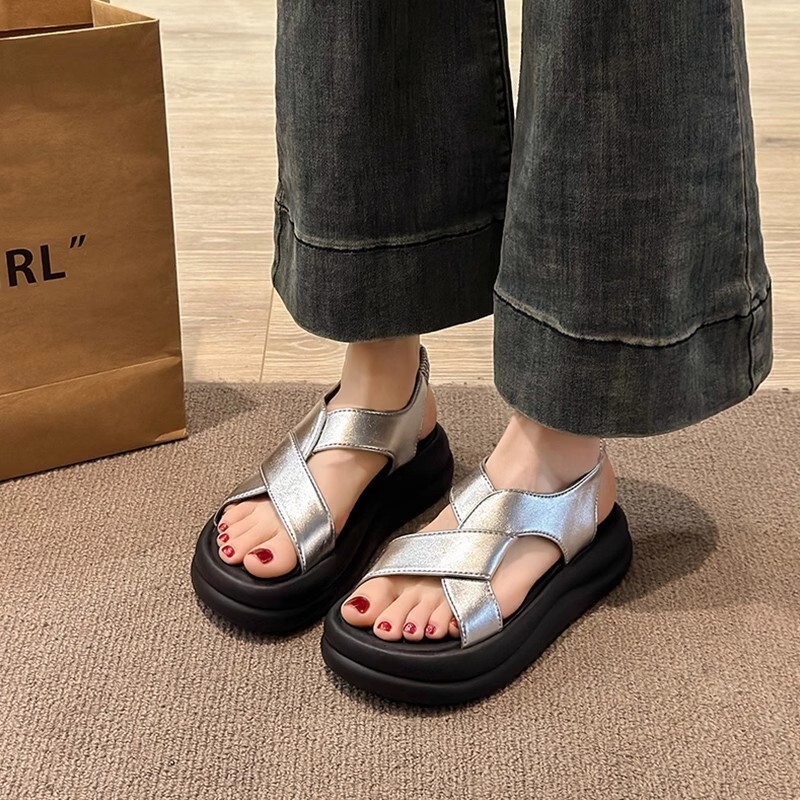 Ddmysports New Roman For Women Summer Fashion Internet Celebrity Thick Sole Platform Dress Shoes Casual Beach Sandals Outdoor Shoes