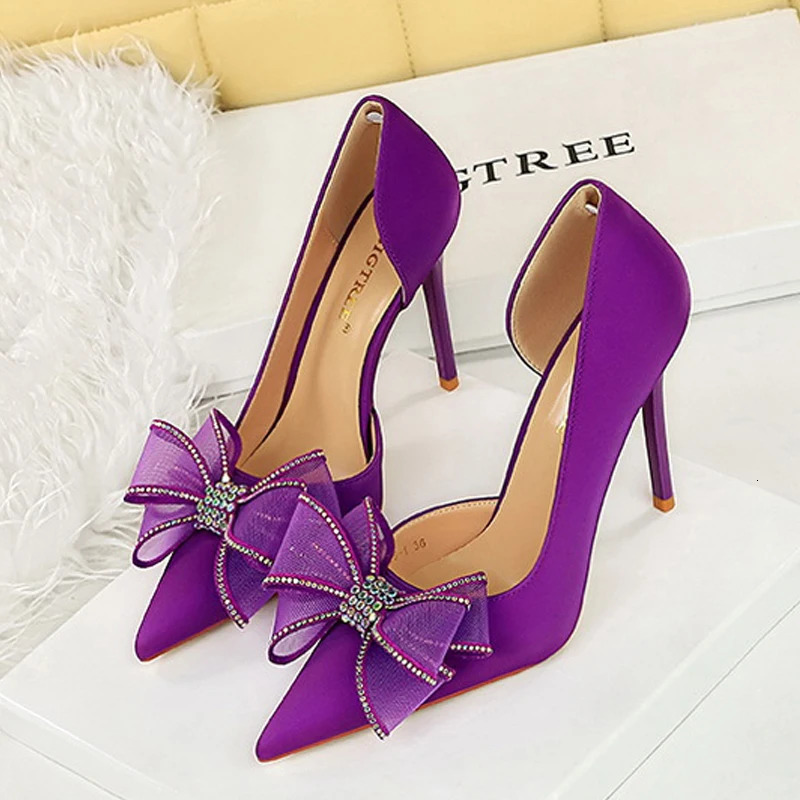 BIGTREE Fashion Square CRYSTAL Flower Lace Women Pumps Hollow Thin Heels Elegant Wedding Party Shoes Zapatos Mujer 250613