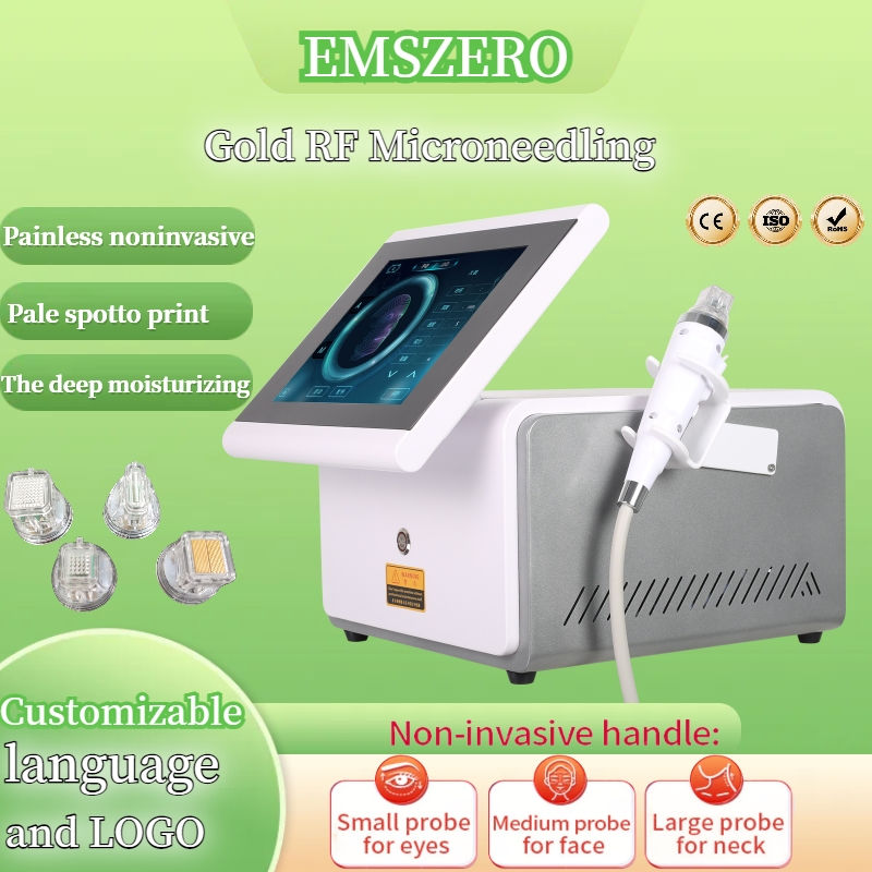 High-End Beauty Salon Gold Radio Frequency Micro-Needle Instrument Removes Acne Pits, Shrinks Pores, Tightens Skin and Rejuvenates Skin