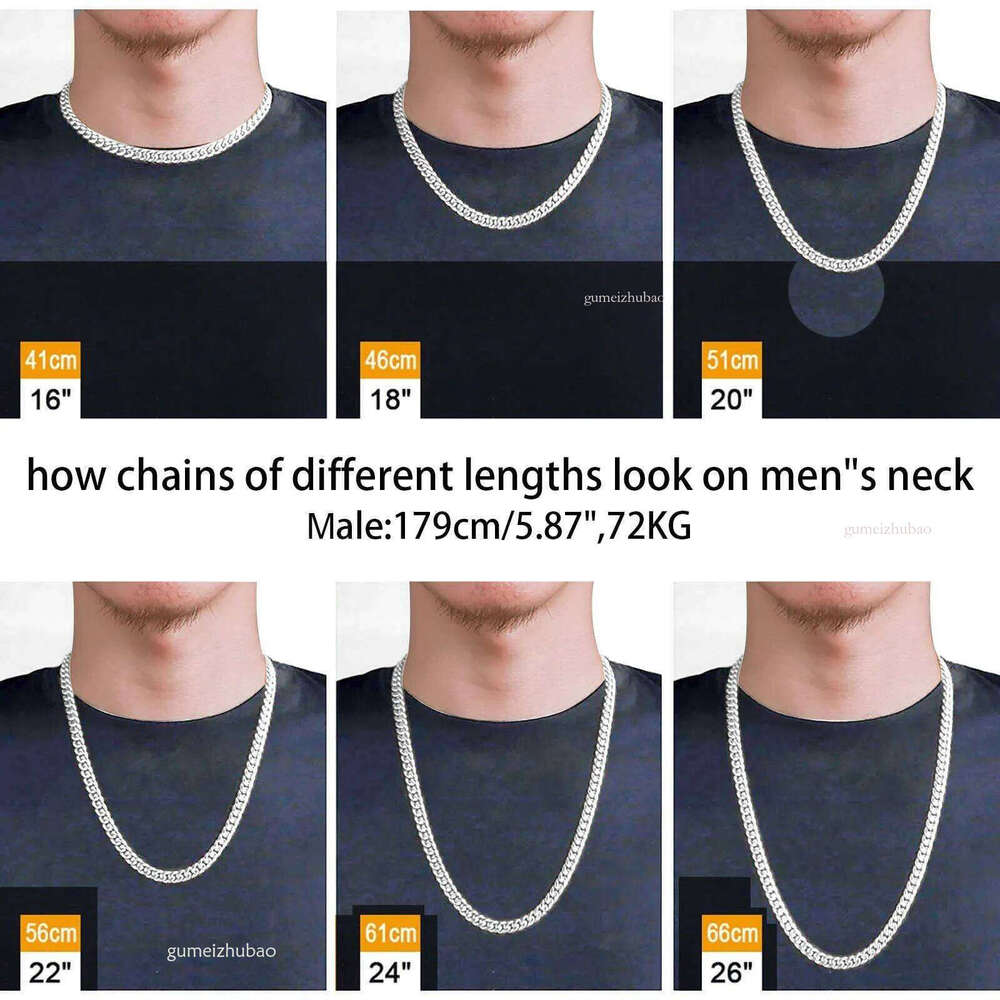 necklace moissanite chain Custom Pass Dia Tester Hip Hop Jewelry Sterling Sier 6mm 8mm Iced Out VVS Cuban Link Moissanite Chain For Men