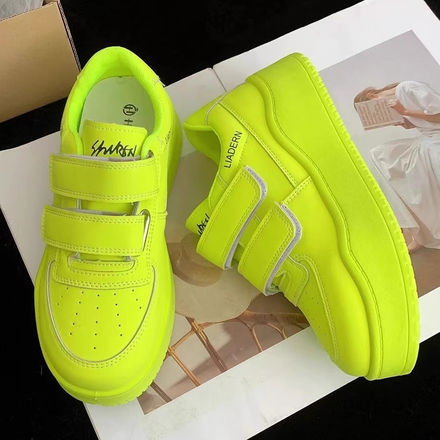 Ddmysports Trendy Magic Tape Women S Shoes New Summer Thick Sole Platform Casual Spring Autumn White Sneakers Outdoor Shoes