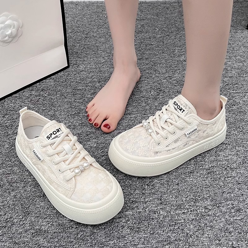 Ddmysports Mesh Breathable Summer Fisherman Thick Sole Height Increasing Fashion Versatile Comfortable Non Slip Lace Sports Casual Shoes For Women Out