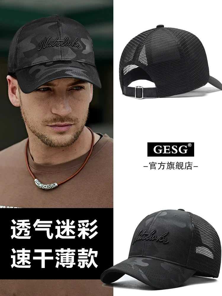 InlnDtor 2025 Embroidered Euro-American style sunshade baseball cap casual lettered breathable casual fishing hat for men W250614