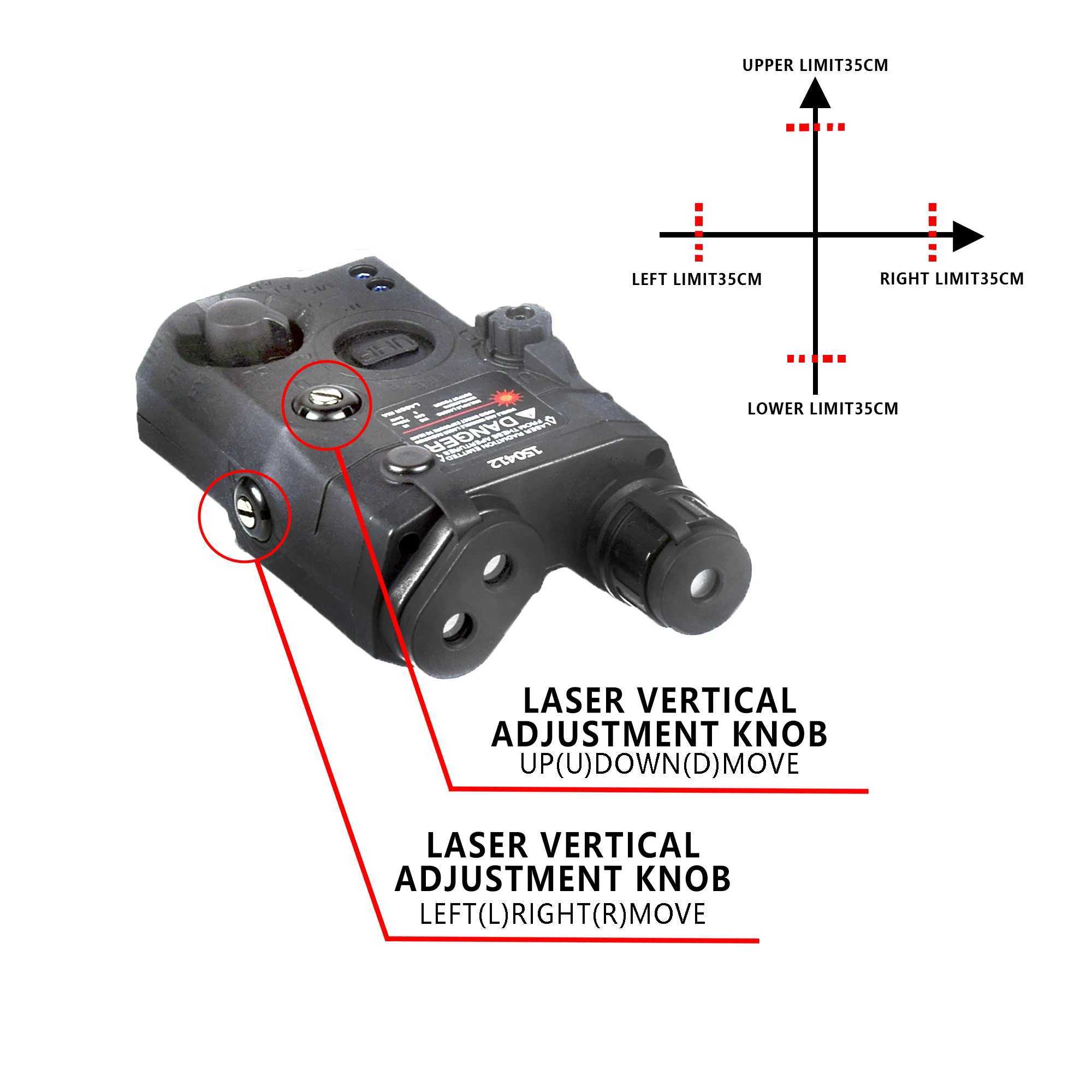 Tactical Airsoft PEQ-15 PEQ15 LA5C Red Dot Green Blue IR Fill Light Laser Indicator Weapon Scout Light LED Strobe Flashlight PEQXJ250613
