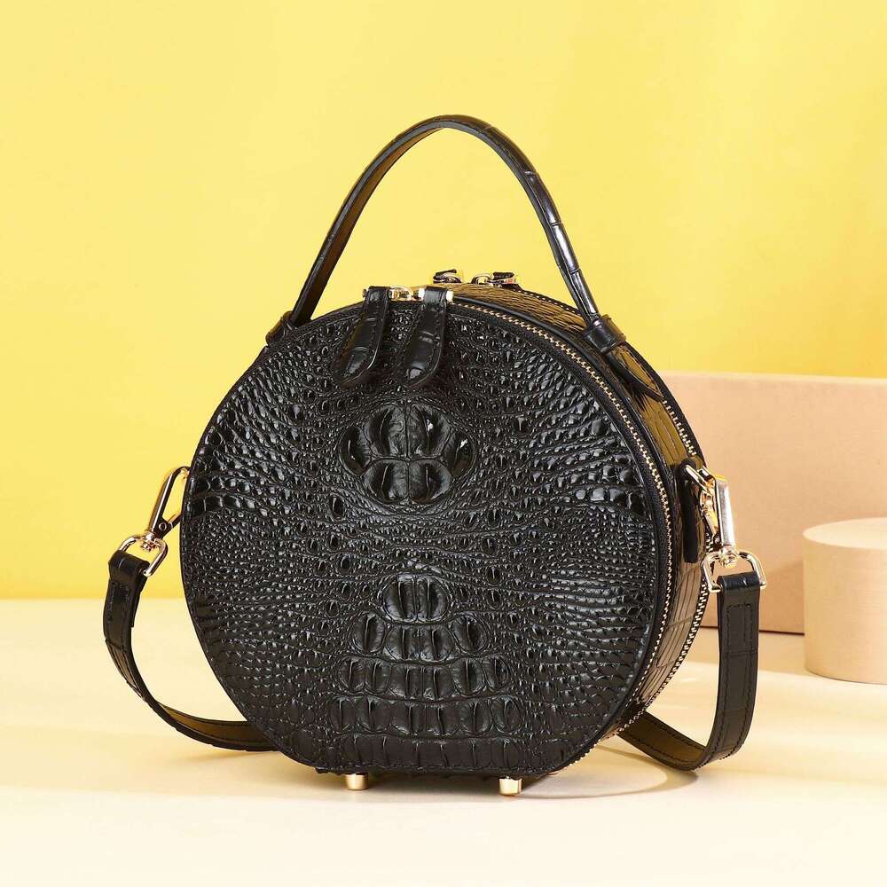 Pattern Himalayan Women's Crocodile Round Cake New Large Capacity Crossbody Summer Shoulder Handbag Accordion Bag Trendy