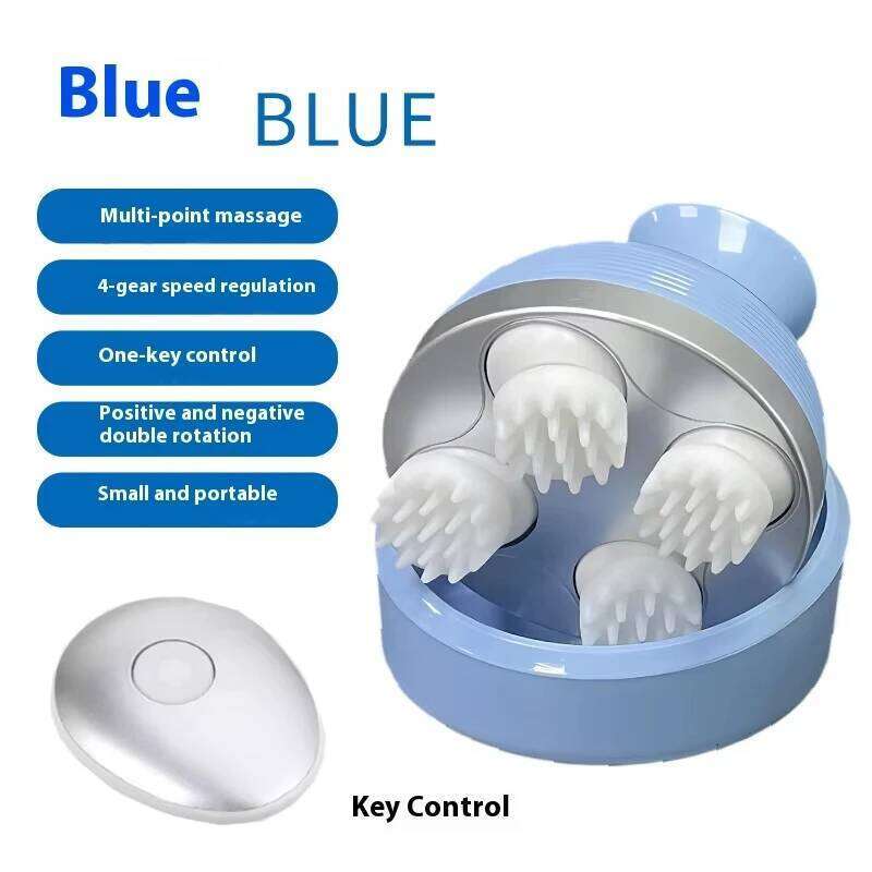 Tuhopeta Scalp Massager 3D Kneading Shiatsu Head Relaxation Device USB Rechargeable Electric Massage With Tension Relief Pets