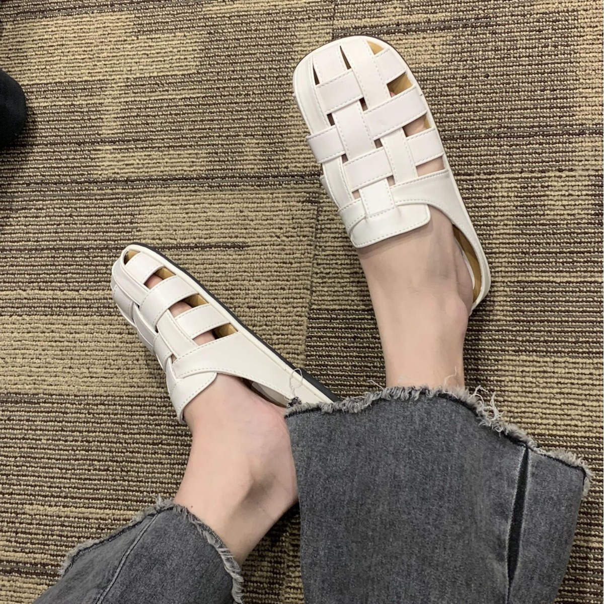 Ddmyoutdoor New Style High End Closed Toe For Women Summer Outdoor Slip On Elegant Versatile Casual Mules Sandals Outdoor Shoes