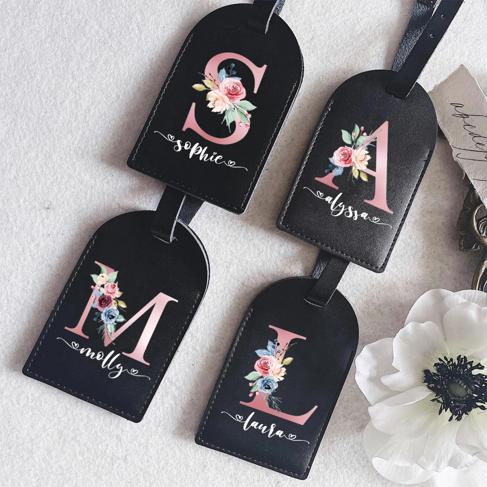 Personalized Custom Name Leather Luggage Tag Suitcase Label Baggage Tags Travel Accessories Mothers Day Wedding Gifts for Her 250614